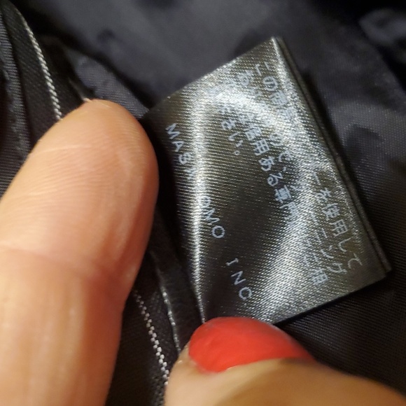 Sz XXL Japanese NWT $2699 Masatomo wool with leather panels pinstripes jacket - Picture 4 of 11